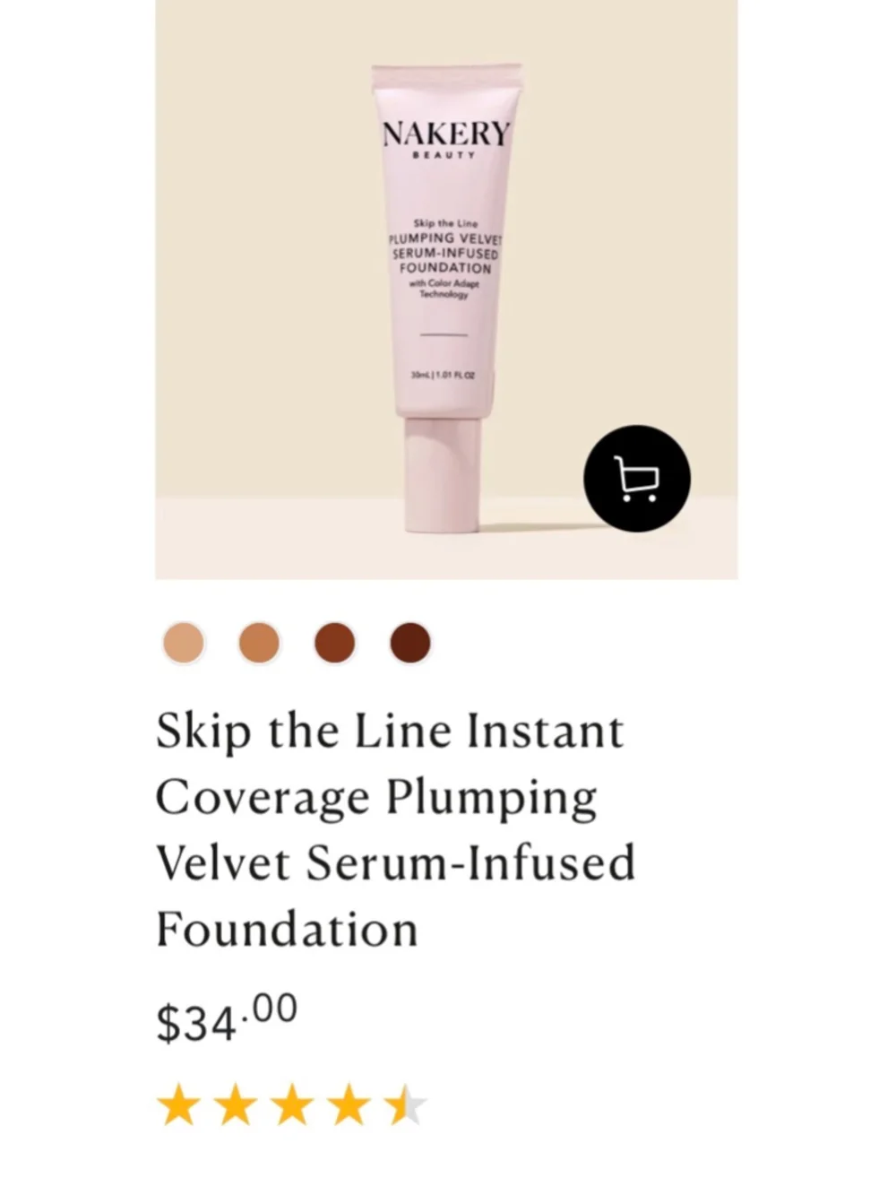 Women's Nakery Beauty Foundation - color Deep